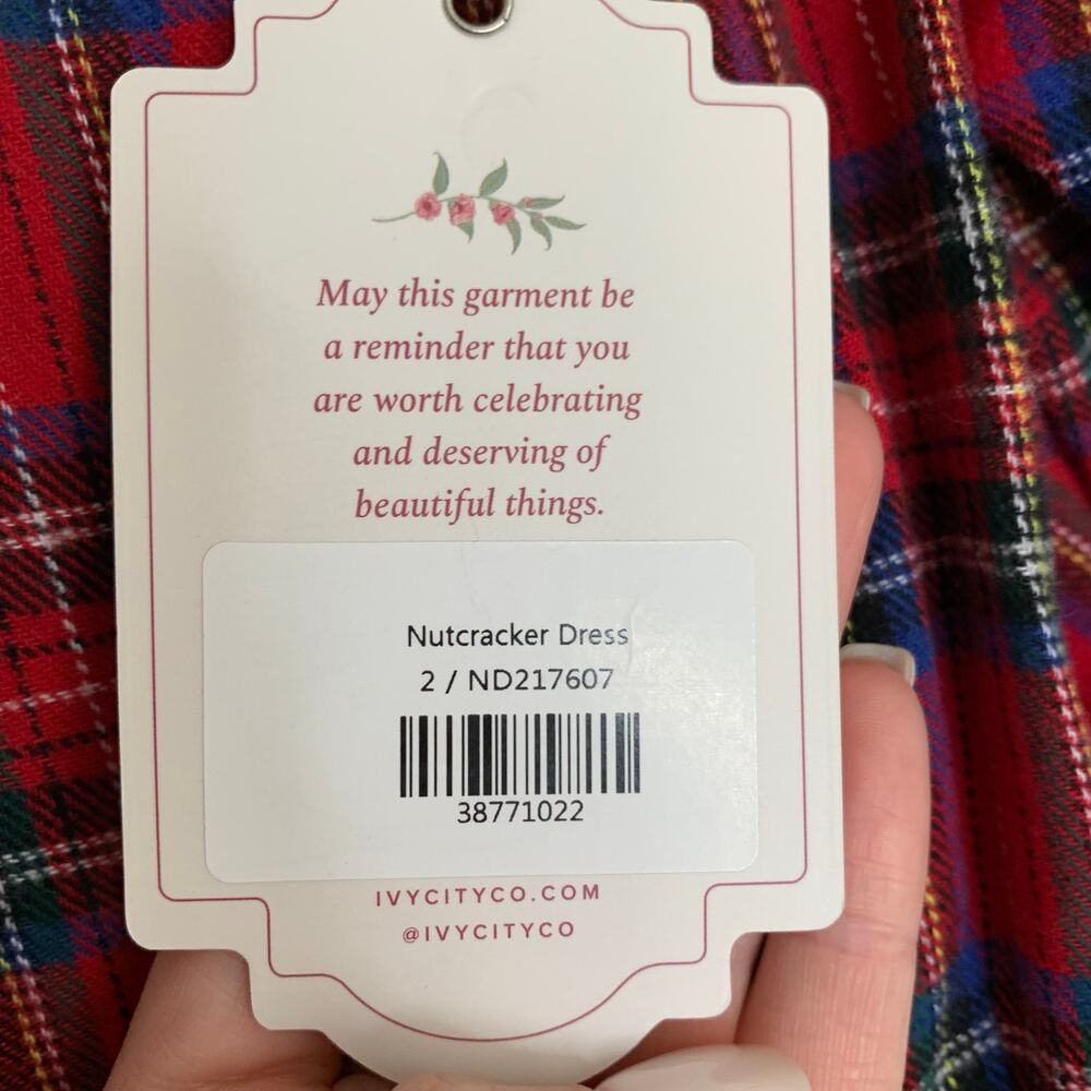 Ivy City Co x Courtney Keiko Nutcracker Holiday Red Plaid Dress Womens Size 2 - Picture 13 of 14